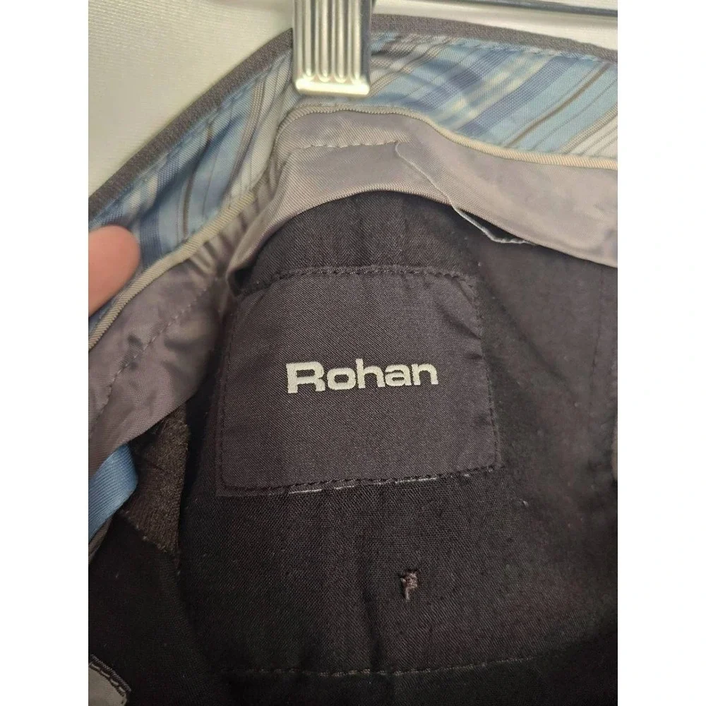 Rohan Pants Envoy Trousers Brown Classic Wool Blend Cuffed Hem 34‎ 30